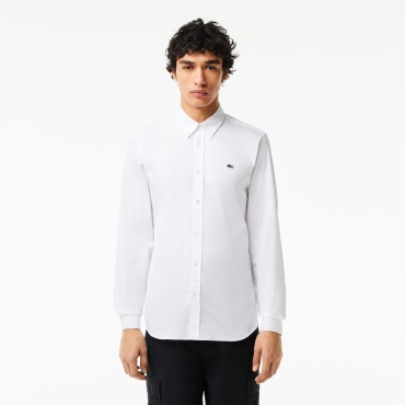 Рубашка приталенная LACOSTE белый