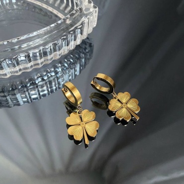 Серьги Stainless Steel медицинская сталь, без вставок