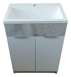 Тумба с раковиной 1Marka Океан 60Н 2Д, 59x80x39.5 см, серый