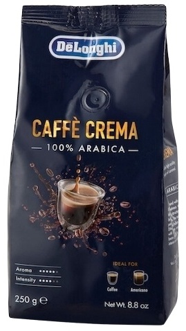 Кофе Delonghi Caffe Crema зерновой в пакете 250 г
