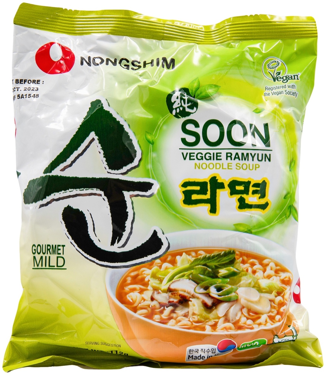 NONGSHIM лапша Soon Veggie Ramyun 112 г