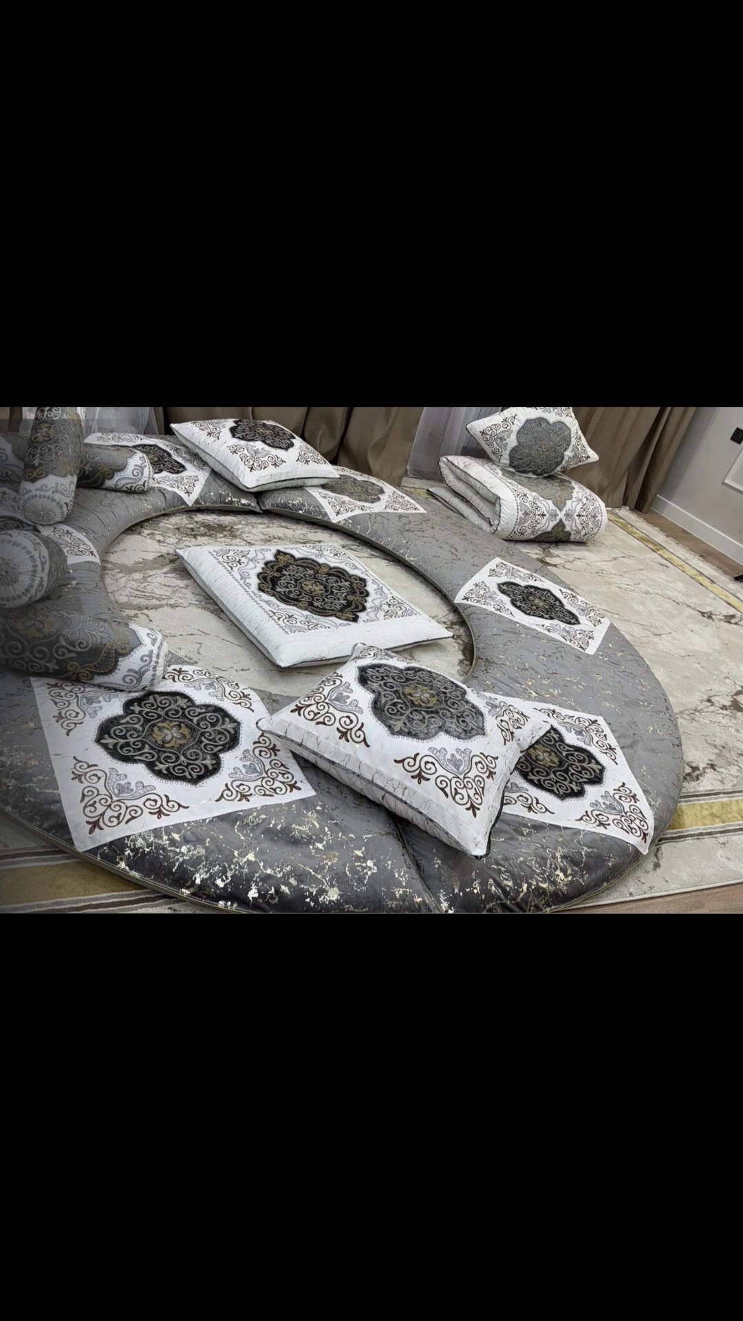 AZHAR INTERIOR комплект корпе с подушками 150x150, вата, белый