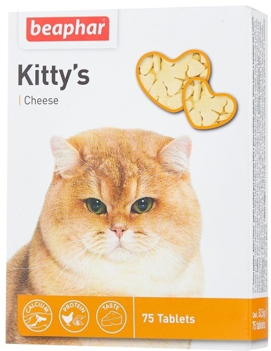 Купить Beaphar добавка в корм Kitty's Cheese для кошек и котят 75 ...