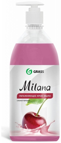 Жидкое мыло туалетное Grass Milana Спелая черешня 1 л