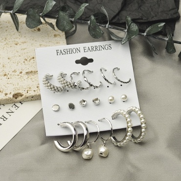 Серьги Fashion Jewelry бижутерный сплав, титан, стразы, искусственный жемчуг