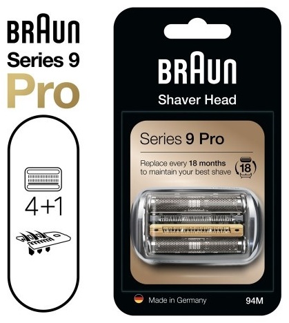 Сетка для бритвы с режущим блоком Braun 94M серебристый