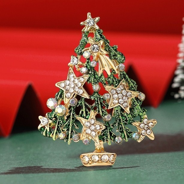 Брошь Fashion Jewelry бижутерный сплав, стразы