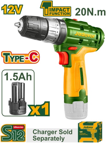 Jadever дрель-шуруповерт JDCDS540