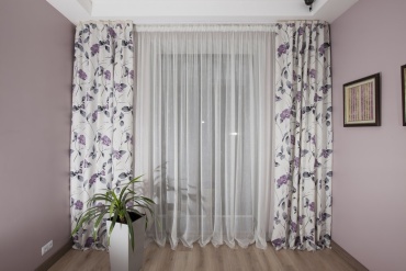 Портьеры Renaissance 200x280 см 2 шт, лен, фиолетовый