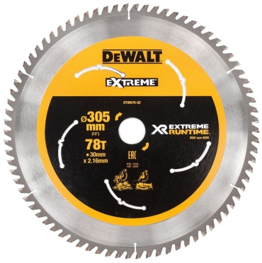 Пильный диск по дереву DeWALT DT99576, 305x31 мм, 78Т