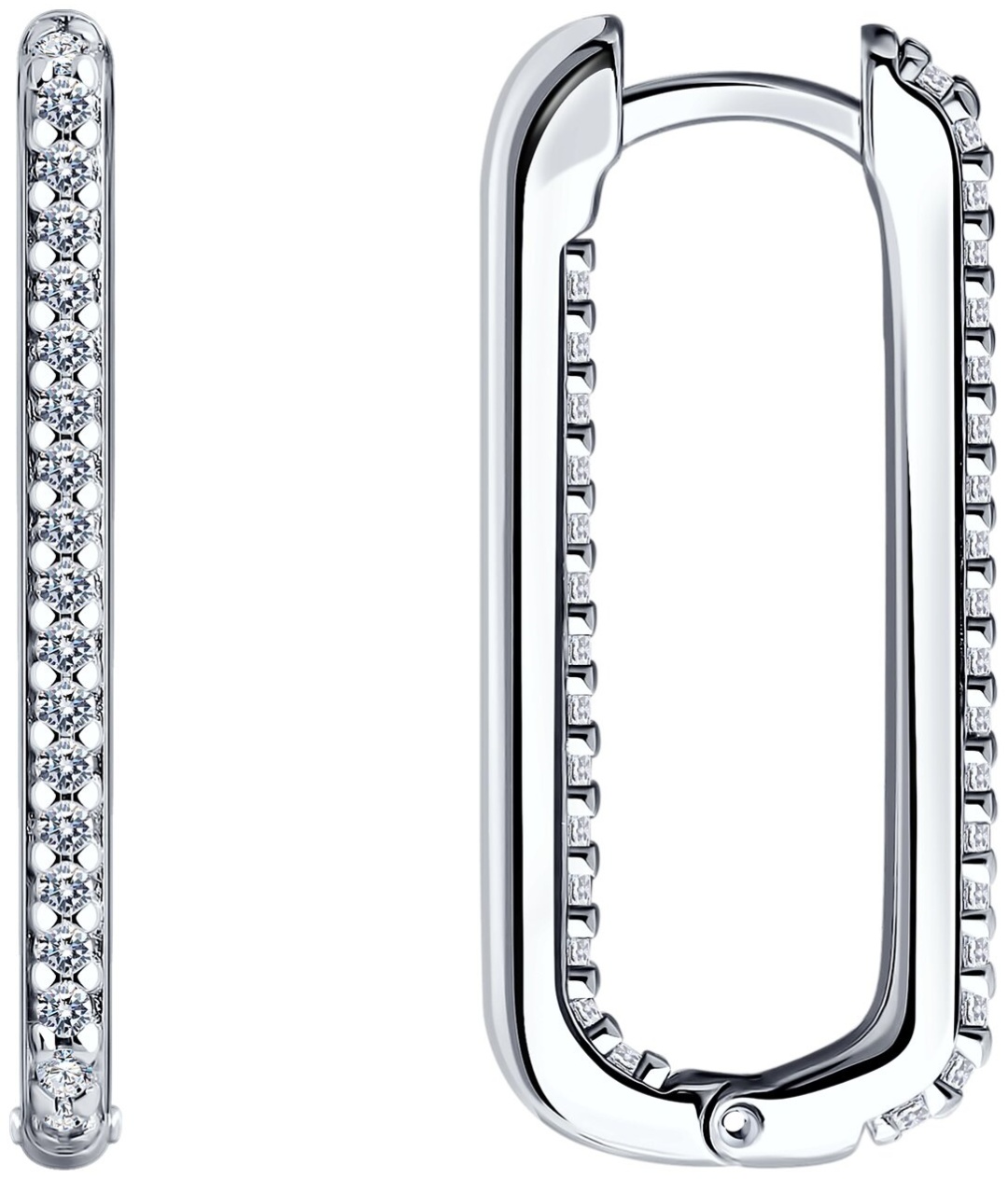 Серьги SOKOLOV 94025942 вес 4.96 г серебро, фианит