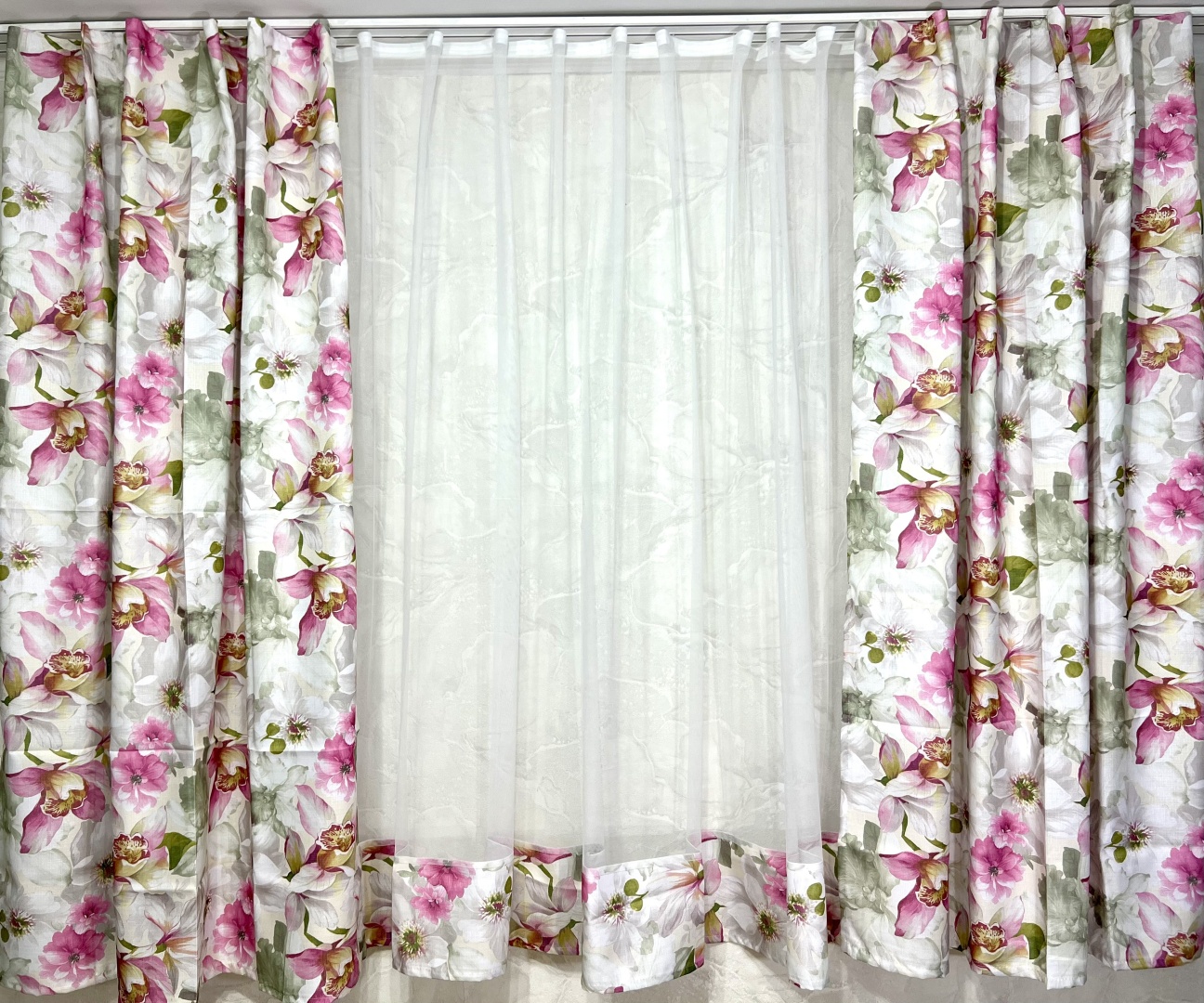 Комплект Home Textile 300x180 см 2 шт, лен, мультиколор