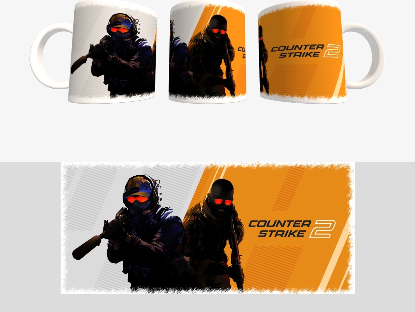 Кружка «Counter-Strike 2», 300 мл, керамика, 1 шт.