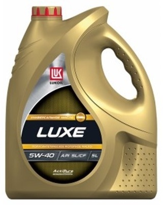 Моторное масло Лукойл LUXE 5W-40 полусинтетическое для четырехтактных двигателей, API SL/CF, 5 л