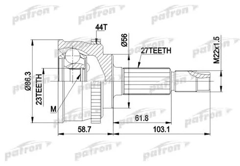 PATRON шрус наружный PCV1508