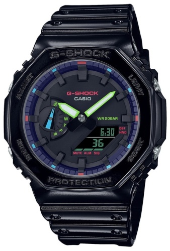 Кварцевые CASIO GA-2100RGB-1AER карбон