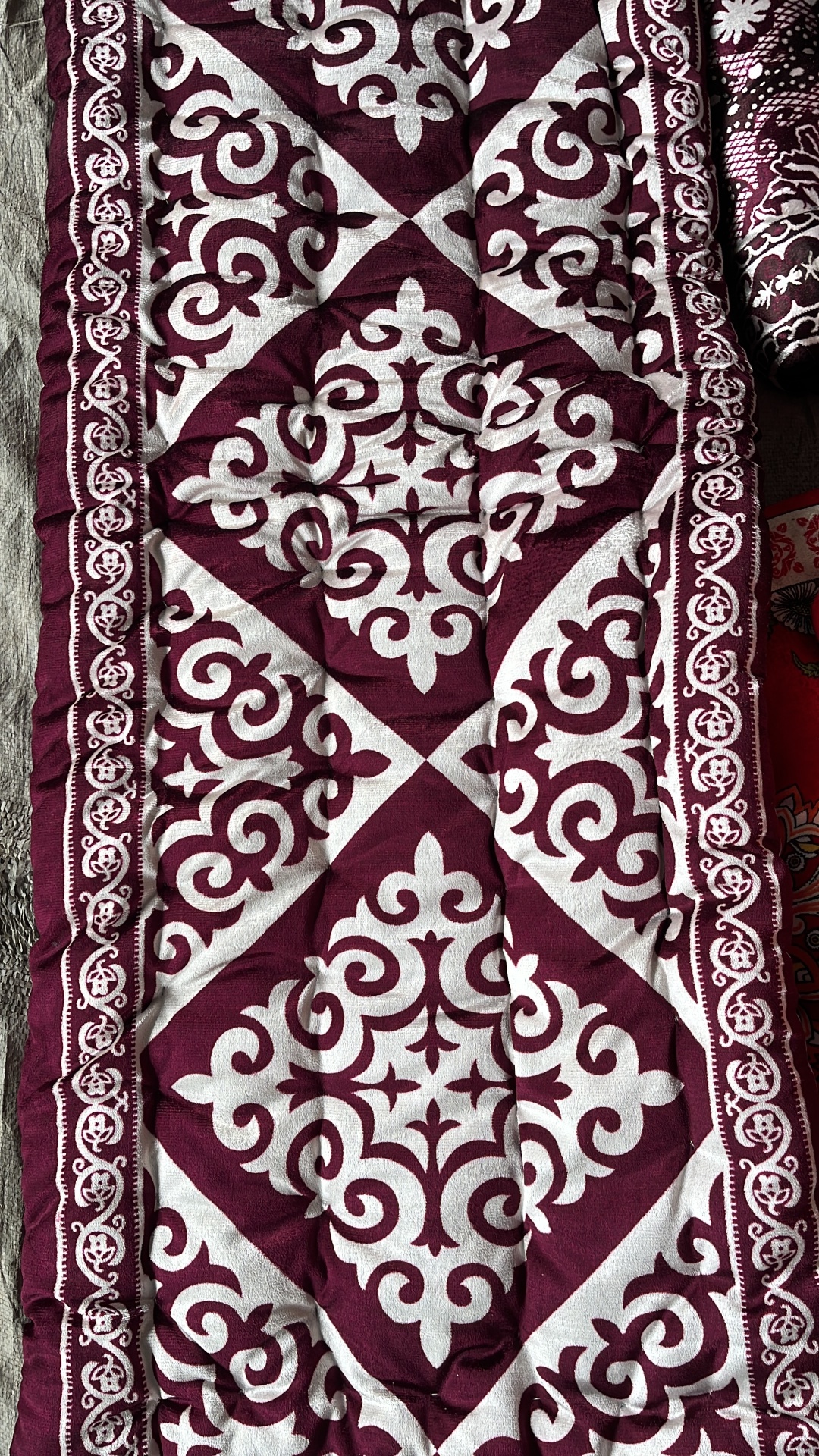 Корпе 190 смx70 см, вата, бордовый