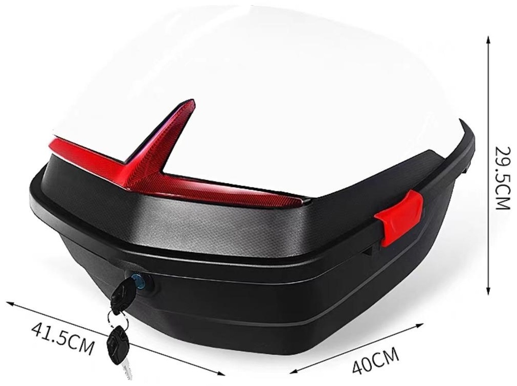 ABS мотокофра BA-0724 27 л белый, черный