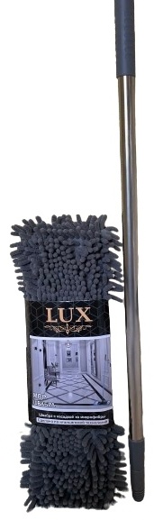 Швабра универсальная Lux, материал насадки: микрофибра, серый