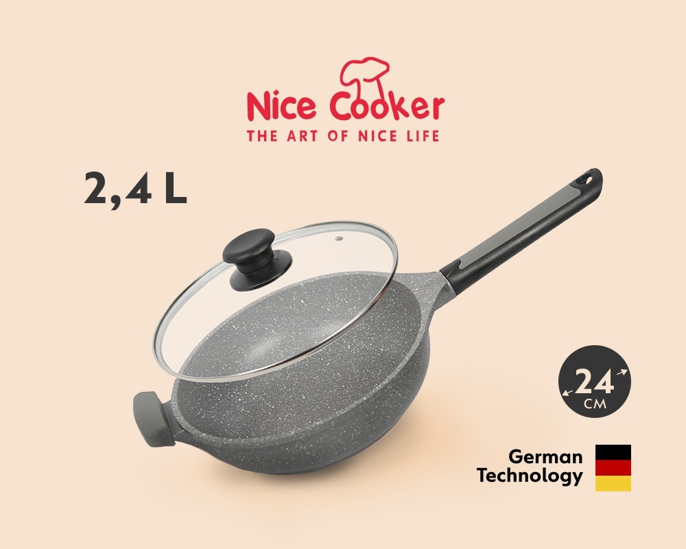 Купить Сковорода сотейник Nice Cooker Pallas PLAS-82391 (GR) 24 ...