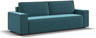Диван прямой Divan Boss ОСКАР SE MONOLIT, 240х101 см, обивка велюр, зеленый