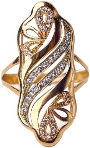 Cristal 639284 размер 19.5 вес 3.78 г золото, фианит