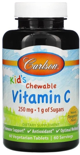 Carlson Labs chewable vitamin C таблетки 60 шт