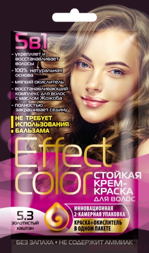 Effect Color 5 в 1 5.3 золотистый каштан крем-краска 50 мл