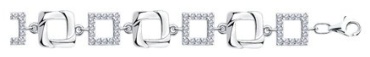 Diamant 94-150-00568-1 длина 19 см, вес 9.19 г серебро, плетение отсутствует