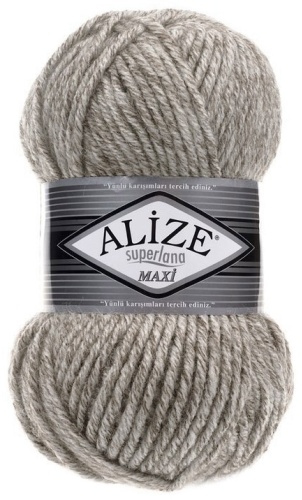 Моток Alize Superlana Maxi 803 - Коричневый меланж 100 м 100 г