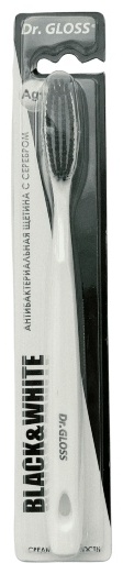 Gloss Black&White зубная щетка средняя 1 шт
