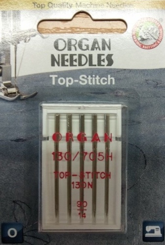 Игла Organ Top-Stitch 5/90 Blister 5 шт