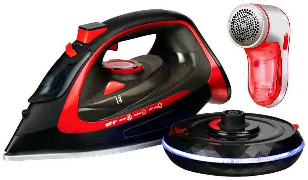 Утюг DSP PRO-KD-24002763 черный, красный, мультиколор