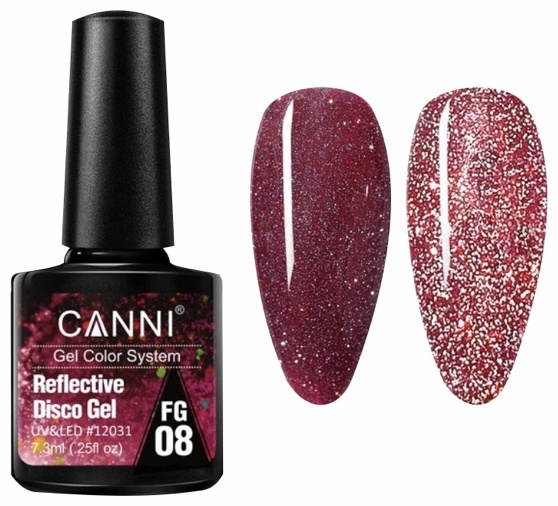 CANNI гель-лак Reflective Disco FG08 глянцевое 7.3 мл