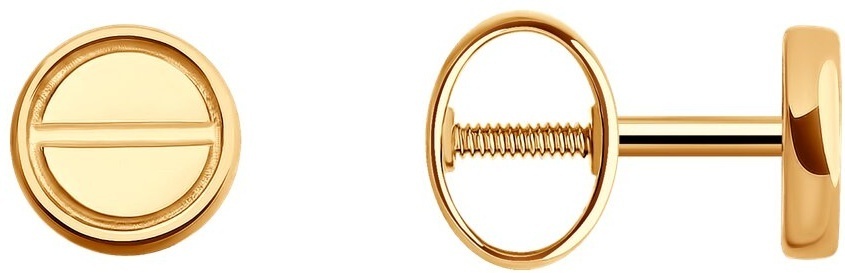 Пусеты SOKOLOV EAR-SO-585-171553 вес 1.21 г золото, без вставок