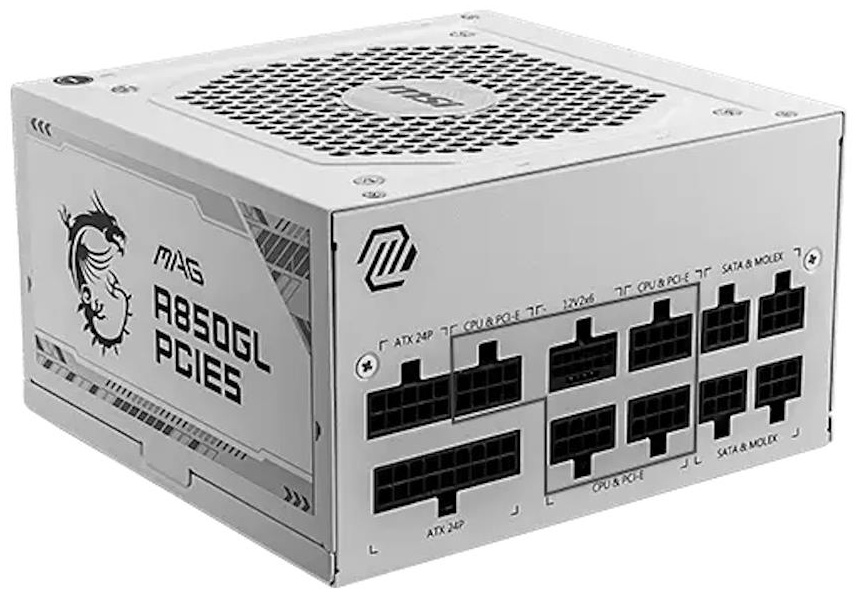 Блок питания MSI MAG A850GL PCIE5 WHITE 850 Вт