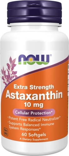 NOW Astaxanthin 10 мг капсулы 60 шт