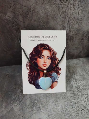 Чокер Fashion Jewellery длина 20 см силикон лунный камень (адуляр)