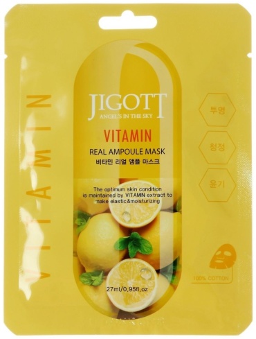 Маска для лица JIGOTT тканевая Vitamin 1 шт