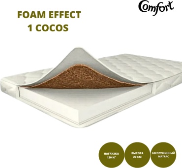 Матрас Comfort Foam effect 1 Cocos, 140x175x20 см