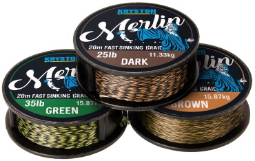 Kryston Merlin Fast Sinking Supple Braid 0,15 коричневый