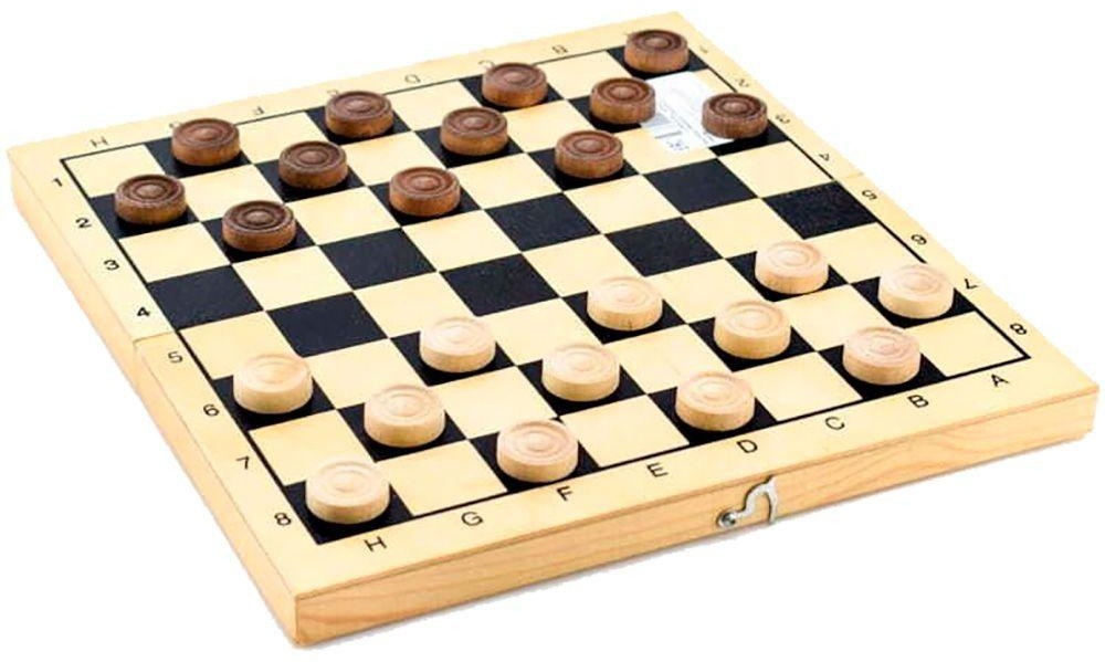 Нескучные игры Шашки русские дерево 24 шт