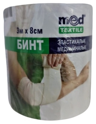 Эластичный бинт MedTextile медицинский 8 см х 3 м 1 шт