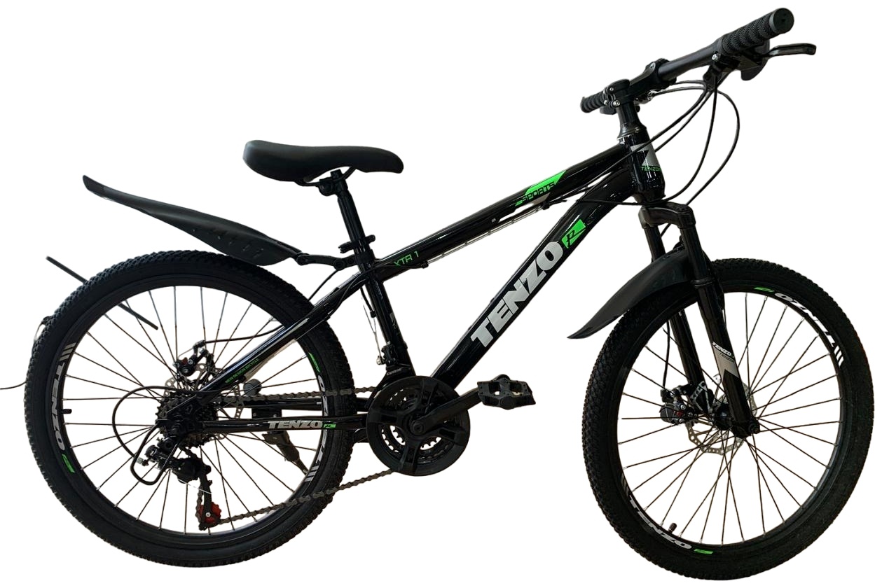 Купить Велосипед Tenzor Велосипед Tenzo 24 д. черно-зелёный 24 дюйм ...