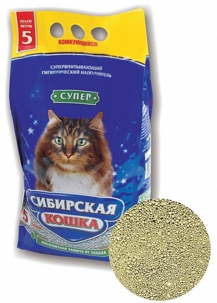 Купить Наполнитель Сибирская Кошка Супер комкующийся 5 л в кредит в ...