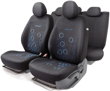 AUTOPROFI чехлы универсальные Hologram HOL-1102 BK/BL чёрный, синий