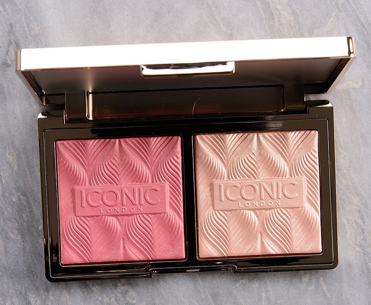 ICONIC LONDON Silk Glow Blush And Highlight Duo хайлайтер, румяна Rose Glow