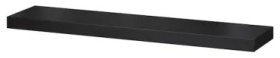 Полка IKEA Лакк 90379498, 110х26x5 см, черный
