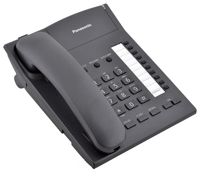 Купить Проводной телефон Panasonic KX-TS2382RUB черный в Алматы ...