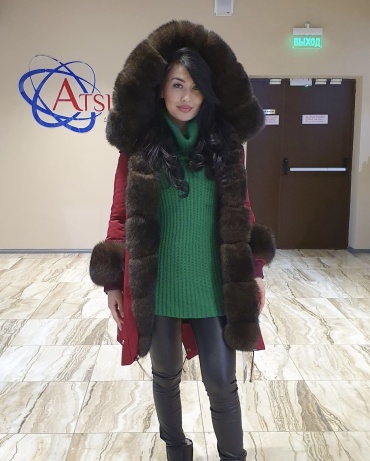 Парка ZIYA FURS бордовый, красный